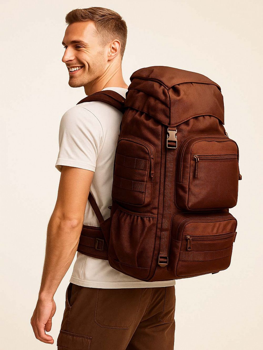 Оксфорд 200D PU1000 78 г/м², 150 см / 10 метров, ОКС.TBY200D.S568.10, S568 коричневый