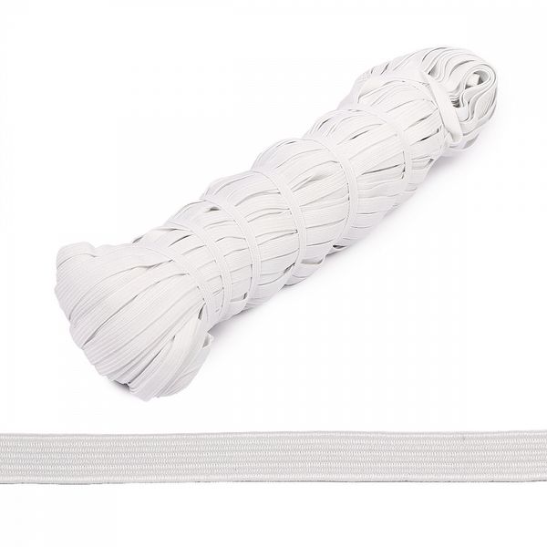 Резинка бельевая (стандартная) 10.0 мм / 100 метров, белый