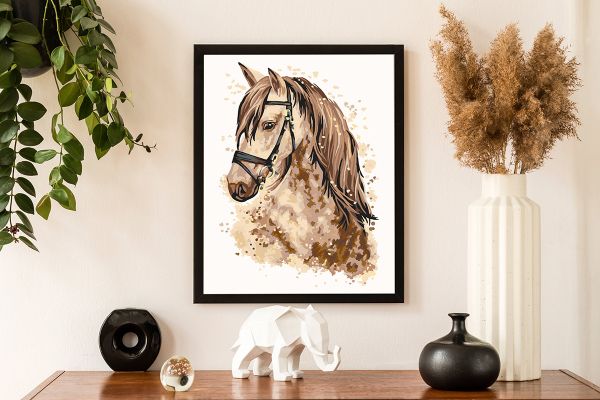 Картина по номерам Фрея, Верный конь, 40х30 см