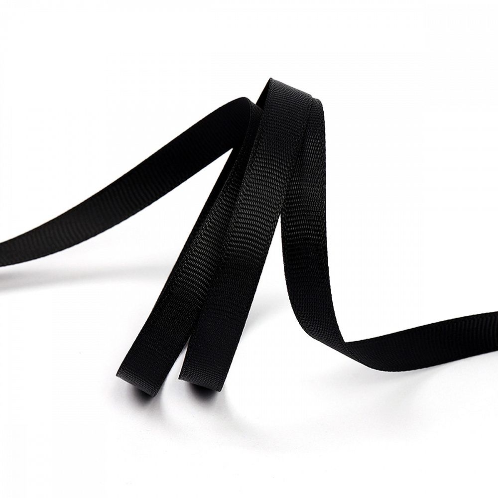 Лента репсовая (в рубчик) 10.0 мм цв. 030 черный уп.22.86м (±1м)