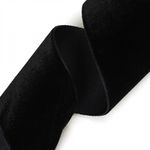 Лента бархатная (тесьма) 38.0 мм / 22.86±1 метров, арт.38VR03 нейлон цв.черный