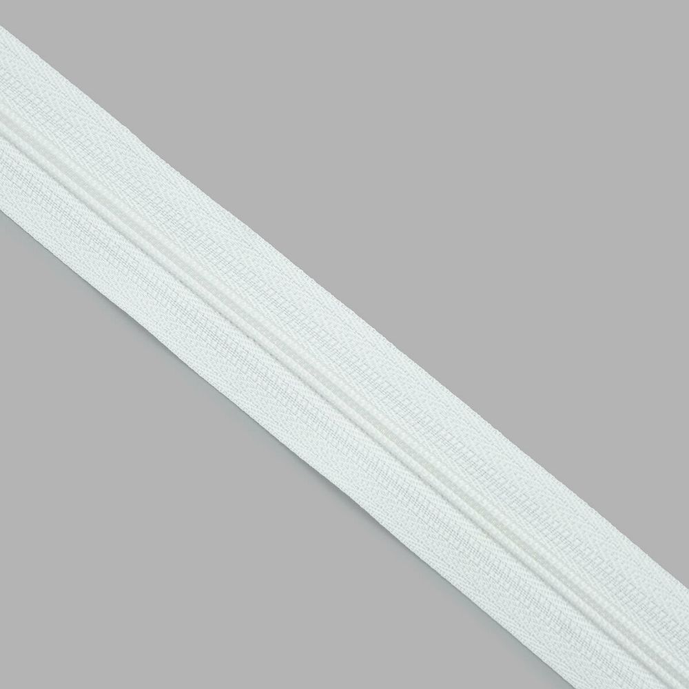 Молния рулонная спираль (витая) Т5 (5 мм), 501 белый, 101 белый, 200 м