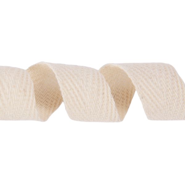 Тесьма (лента) киперная (100% х/б) 15 мм / 100 метров, суровый, Gamma ЛКЭ (15сх-100)