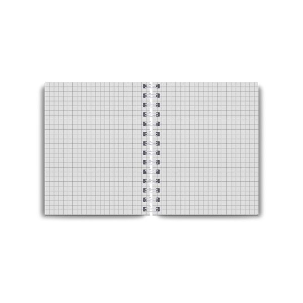 Записная книжка с пластиковой обложкой, тиснение серебряной фольгой, 500 мкр, на гребне, A6 80 л., 4 шт, клетка, Голубая 01047, Светоч 80ЗК33