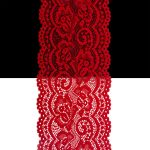 Кружево эластичное (стрейч) 100 мм / 3 метра, C820 красный