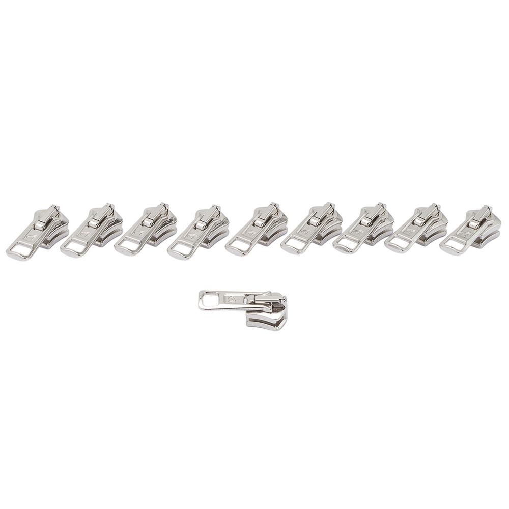 Слайдер (замок) для молнии трактор Arta Т6 (6 мм), никель -F, уп.10 шт, S090319