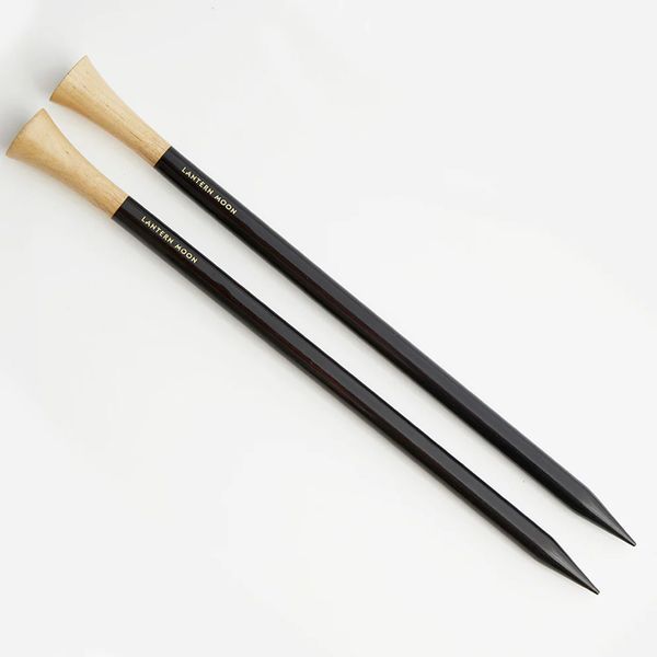 Спицы прямые Knit Pro Lantern Moon 7 мм / 25 см, эбеновое дерево, черный, 2 шт, 350171