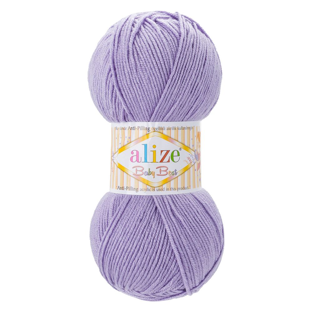Пряжа Alize (Ализе) Baby Best / уп.5 мот. по 100 г, 240м, 682 лавандовый