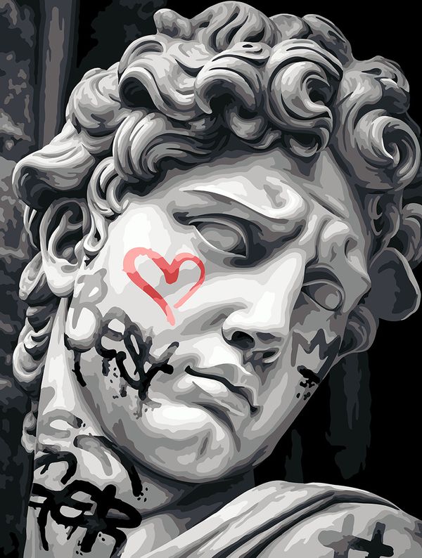 Картина по номерам Фрея PNB/PM-276, Давид с граффити, 40х30 см