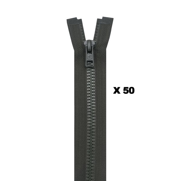 Молния трактор Arta Т6 (6 мм) 1 зам., разъем., 90 см, (2076), A237 т.хаки, НОВЫЙ МАТОВЫЙ ЗАМОК, уп.50 штук