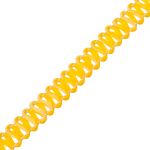 Тесьма отделочная 6 мм / 25 метров, вязаная, рис 9166, желтый, С3702Г17