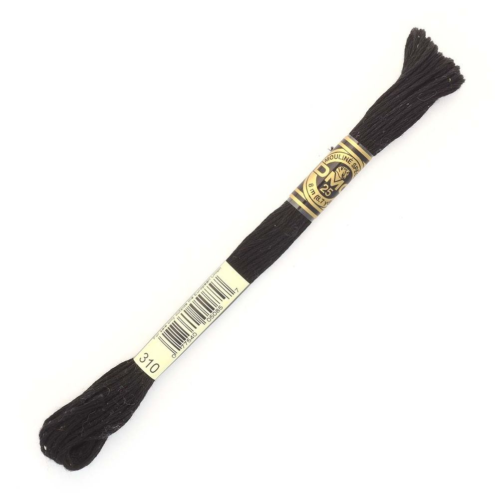 Мулине DMC 117 (310), 12 мотков по 8 метров