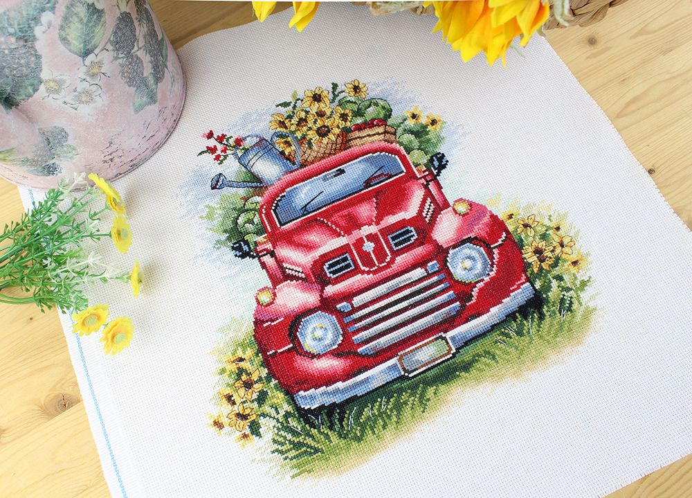 Набор для вышивания нитками МП Студия НВ-874, Урожайные поля, 25х26 см