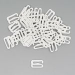 Крючки для бюстгальтера металл 12.0 мм, 50 шт, белый, Globus