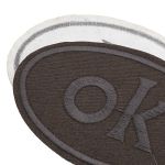 Термоаппликация овал OK 92х60мм (Gray2 (серый2)), 2 шт, LA560