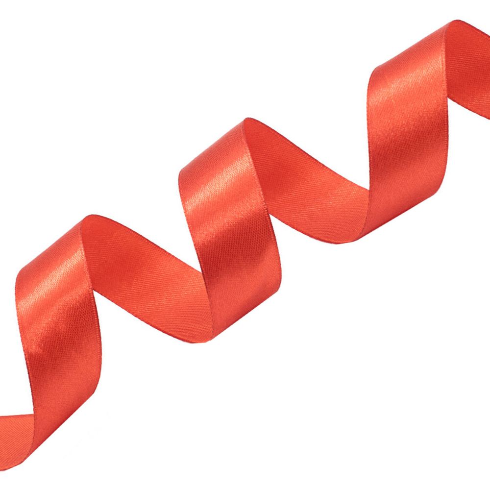 Лента атласная 1-сторонняя 25.0 мм / 22.86±1 метров, 025 алый, Globus