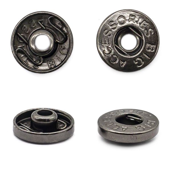 Часть кнопки Альфа (S-образная) ⌀11.5 мм (B-часть), чер.никель, 100 шт, S090532, BIG