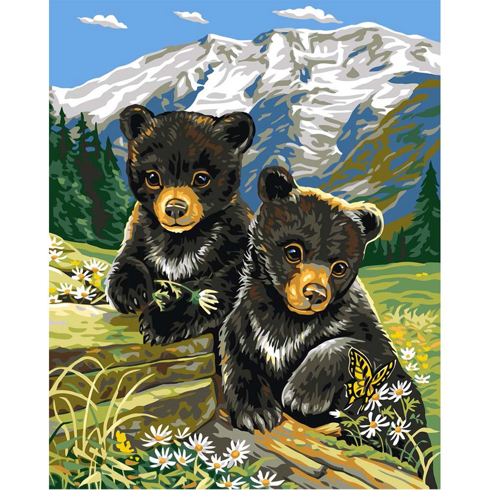 Рисунок для вышивания Grafitec (канва), сер.10.000 50х40 см, 10.509 Медвежата весной