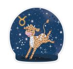 Алмазная (кристальная) мозаика Фрея, магнит Знаки зодиака. Телец, 9х9 см