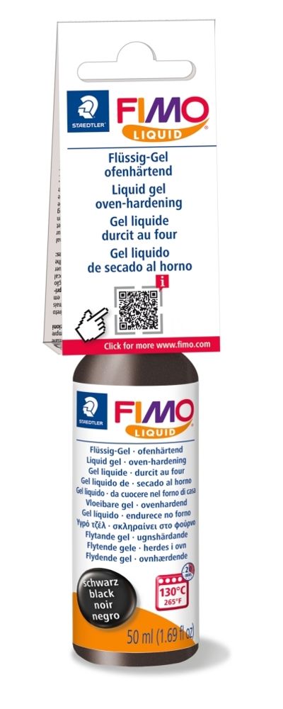 Декоративный гель для запекания Fimo Liquid, цв. черный, 50 мл, 8050-9