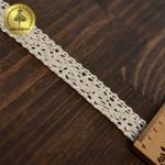 Кружево вязаное (тесьма) 25 мм, диз. 297, цв.01 натуральный, уп. 25 м, Kruzhevo