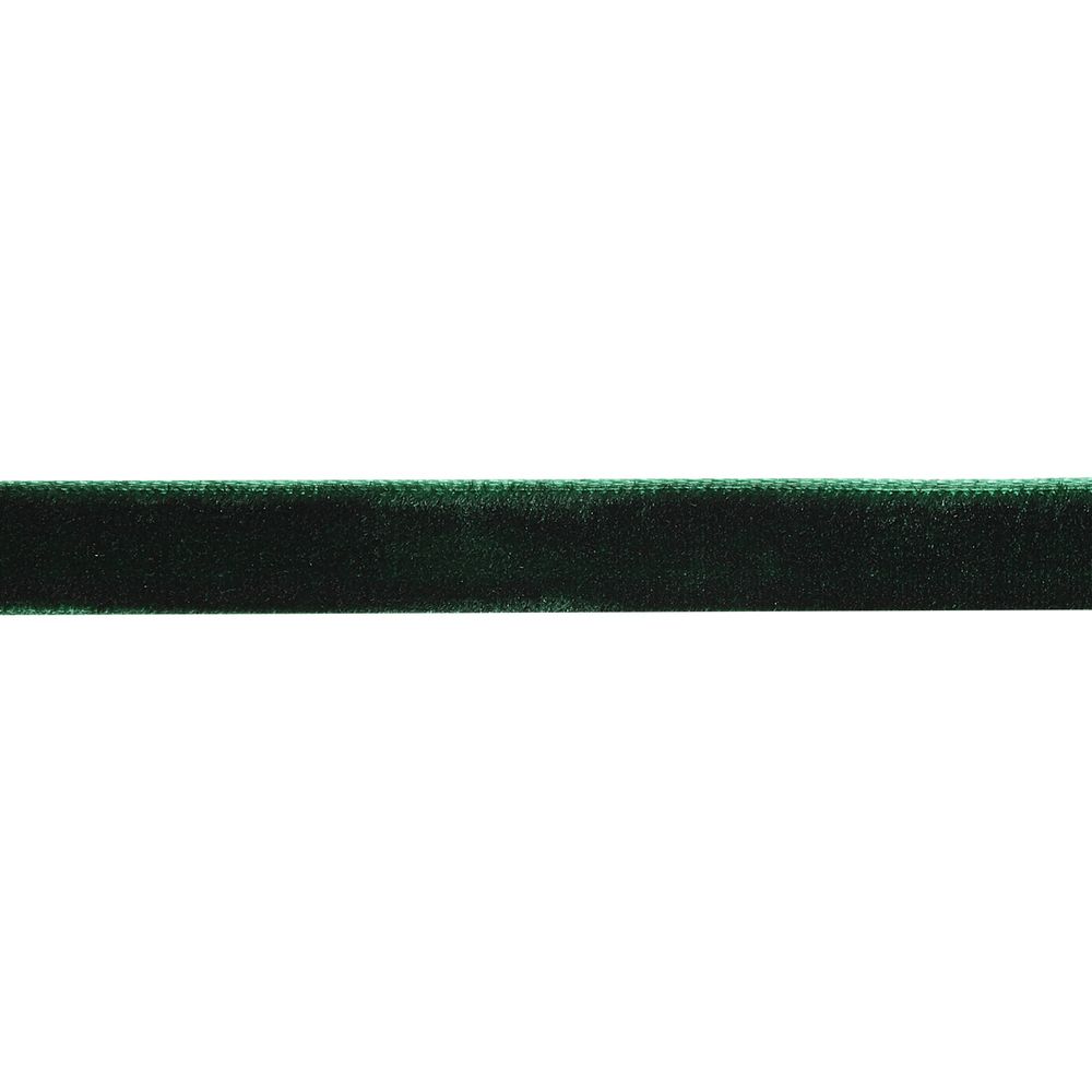Лента бархатная (тесьма) 10 мм / 22.86 метра, (165 т.зеленый), 3AR087