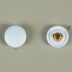 Часть кнопки Альфа (S-образная) ⌀15 мм (A-часть), 5/15 ПЛ, цв.белый, 100 шт, BIG