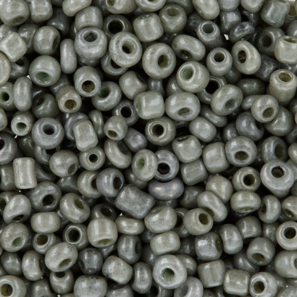 Бисер Zlatka 11/0 (2.1 мм), 100 г (10х10 г), №0975 серый, GR