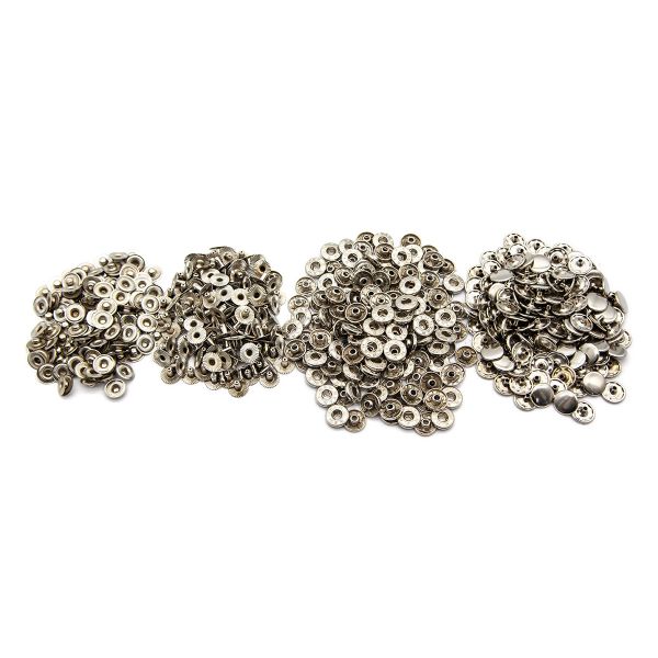 Кнопка Альфа (S-образная) ⌀12.5 мм, ≈144 шт, СТАЛЬ, №54 никель, NEW STAR