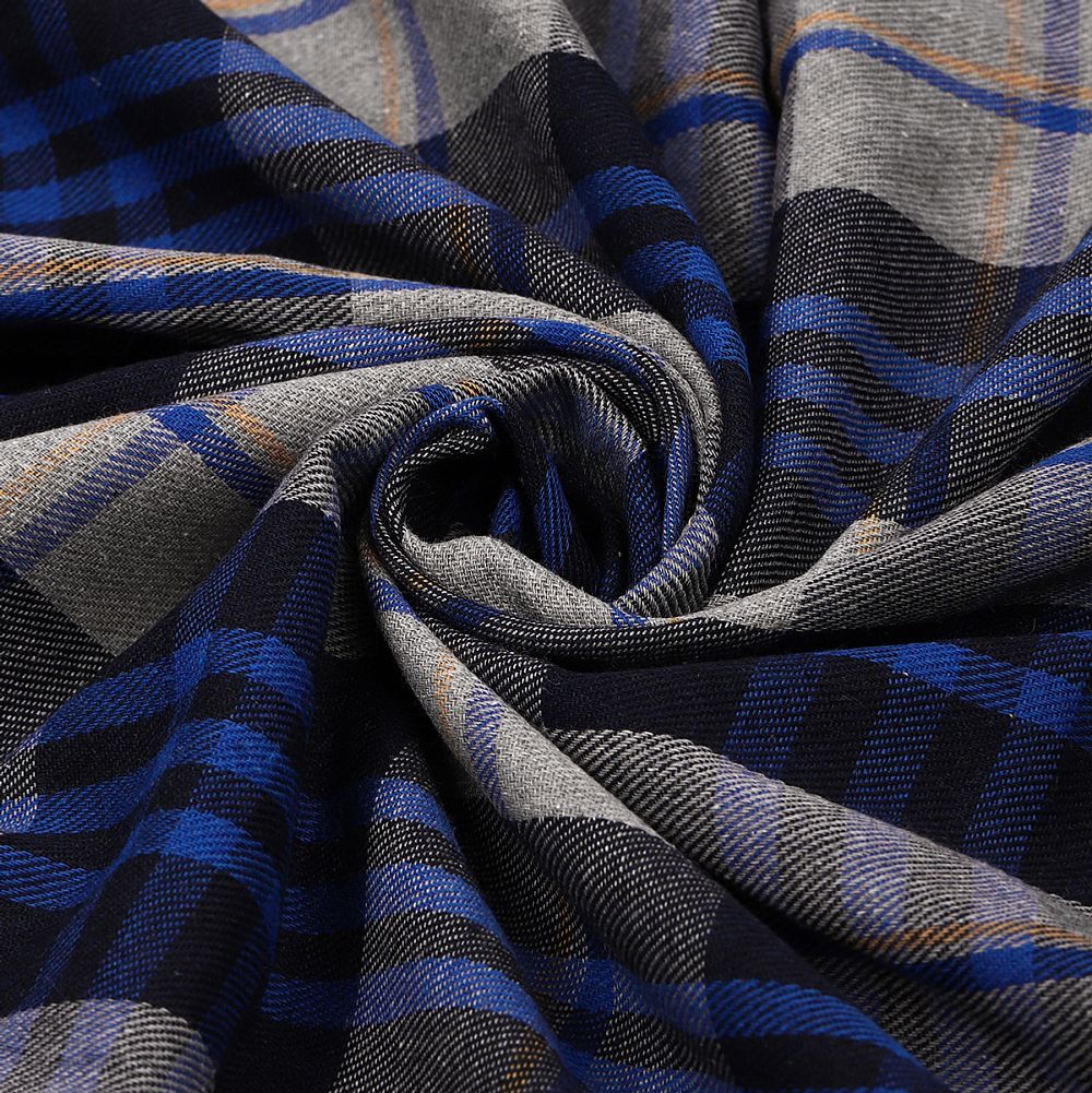 Фланель рубашечная 150 г/м², 150 см / 2 метра, TBY.Fl.T390.2, цв.390 синий