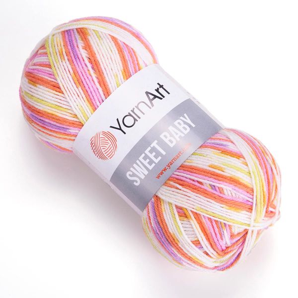Пряжа YarnArt (ЯрнАрт) Sweet Baby / уп.5 мот. по 100 г, 300м, 907