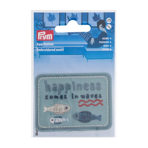 Термоаппликация самоклеящаяся/приутюживаемая Рыбки, бирюзовый цв. 1шт Prym, 923228