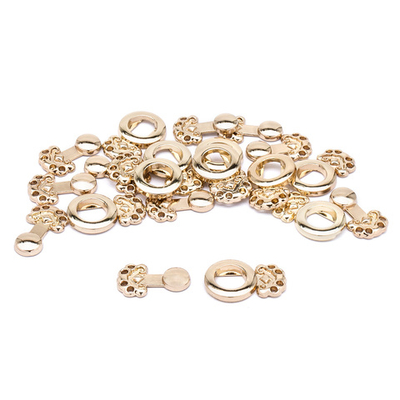 Крючки пришивные декоративные 25х12 мм, gold, 10 шт