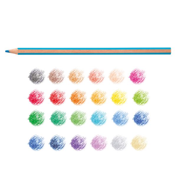 Карандаш цветной деревянный заточенный 24 цв, Carioca 43393