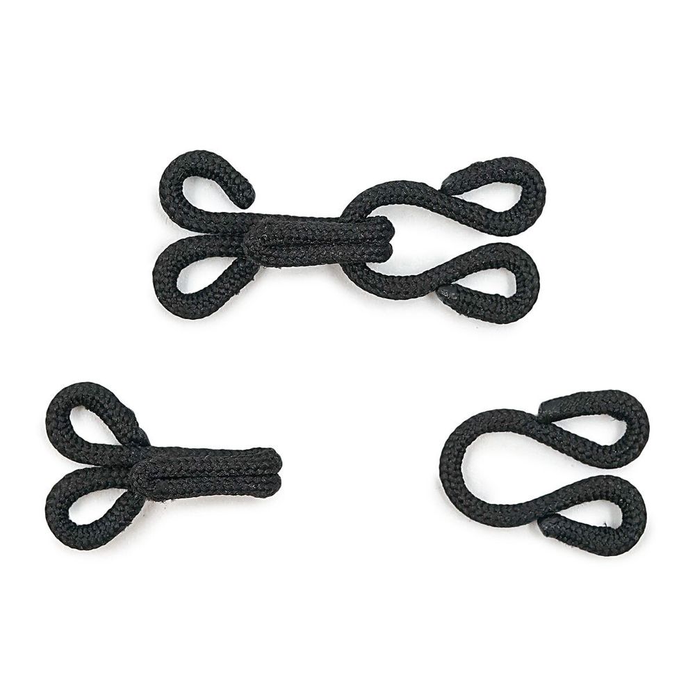 Крючки пришивные для меховой одежды, сталь черный цв, Prym