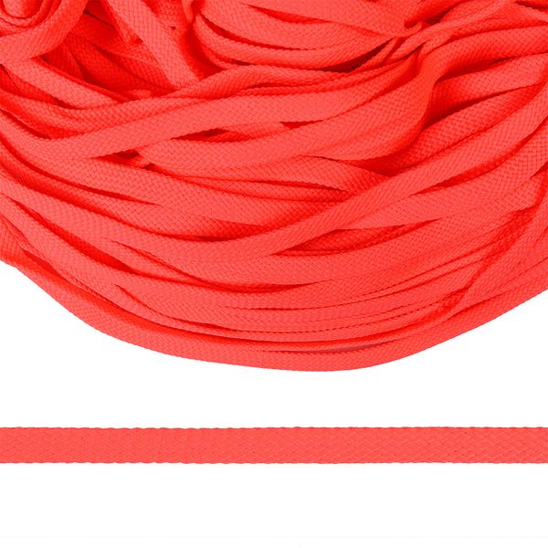 Шнур полиэфир плоский ⌀8.0 мм / 200 метров, 859 люм. розовый