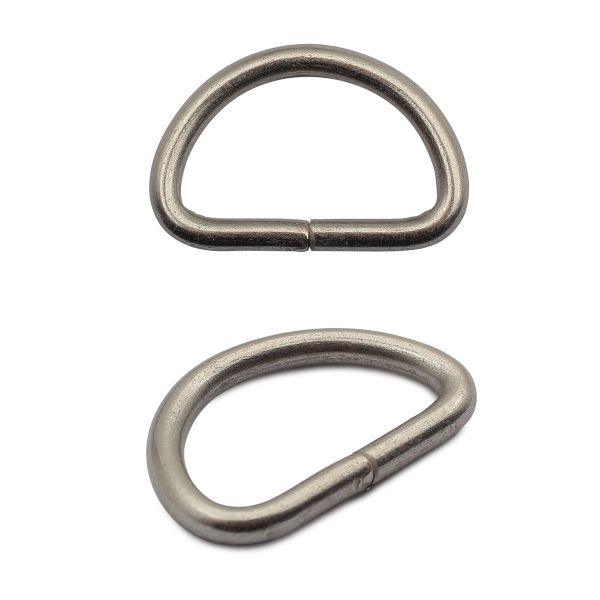 Полукольцо сварное металл внутр. 20 мм (внешн. 25х17 мм, ⌀2.5 мм), 100 шт, серебро ГР, 6068