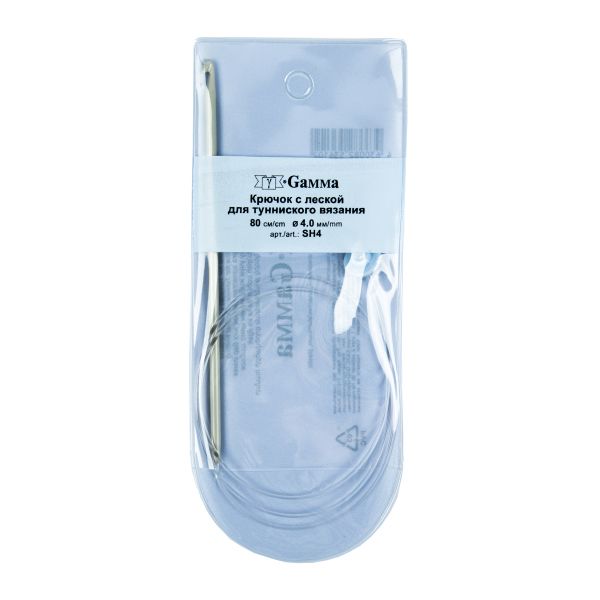 Крючок тунисский с леской алюминий ⌀4.0 мм, 80 см, в чехле, Gamma SH4