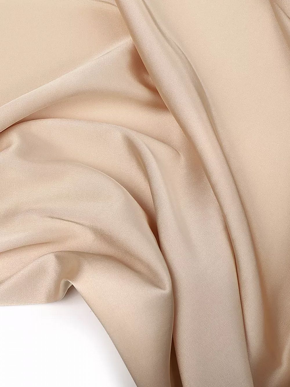 Шелк Армани 90 г/м², 150 см / 2 метра TBYArm-095 цв.95 пудра-бежевая (серебристый пион)