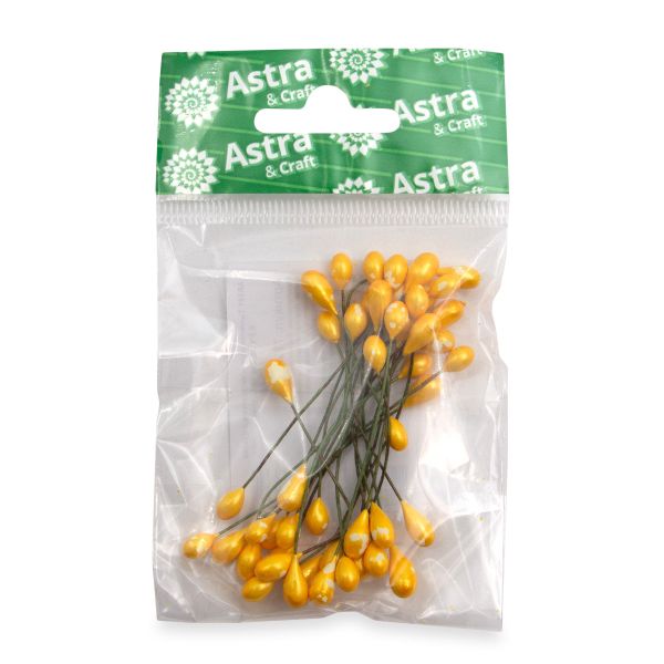 Тычинки для искусственных цветов 0,5х6см, вес 10гр. (3 оранжевый), AR561