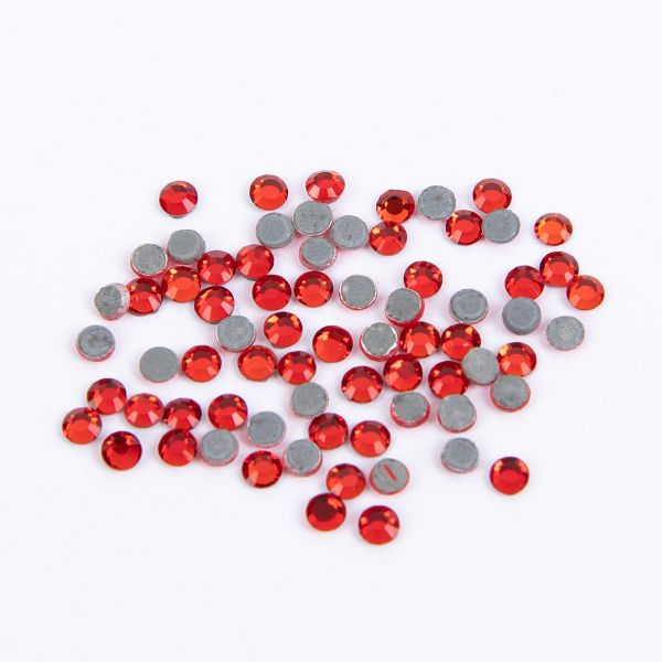 Стразы клеевые стекло 2.4 мм, 360 шт, SS08 №20 св.красный (Light Siam), Zlatka ZRTG-0872