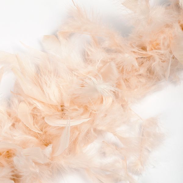Боа из перьев 2 метра, FBY-50-122, цв.кремовый
