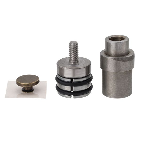 Насадка-матрица для установки джинсовых пуговиц на ломанной ножке 15 мм (расточка 6 мм), MDJ07