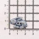 Пуговицы детские Зайка 36L (23мм), пластик (светло-серый), 50 шт, Б30(3.02-1390-23)