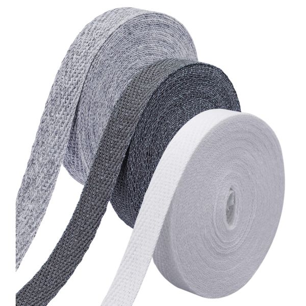 Тесьма (лента) киперная (100% х/б) 10 мм / 3 шт по 4.57 метров, 2.5 г/м, ассорти №15, 3 цвета