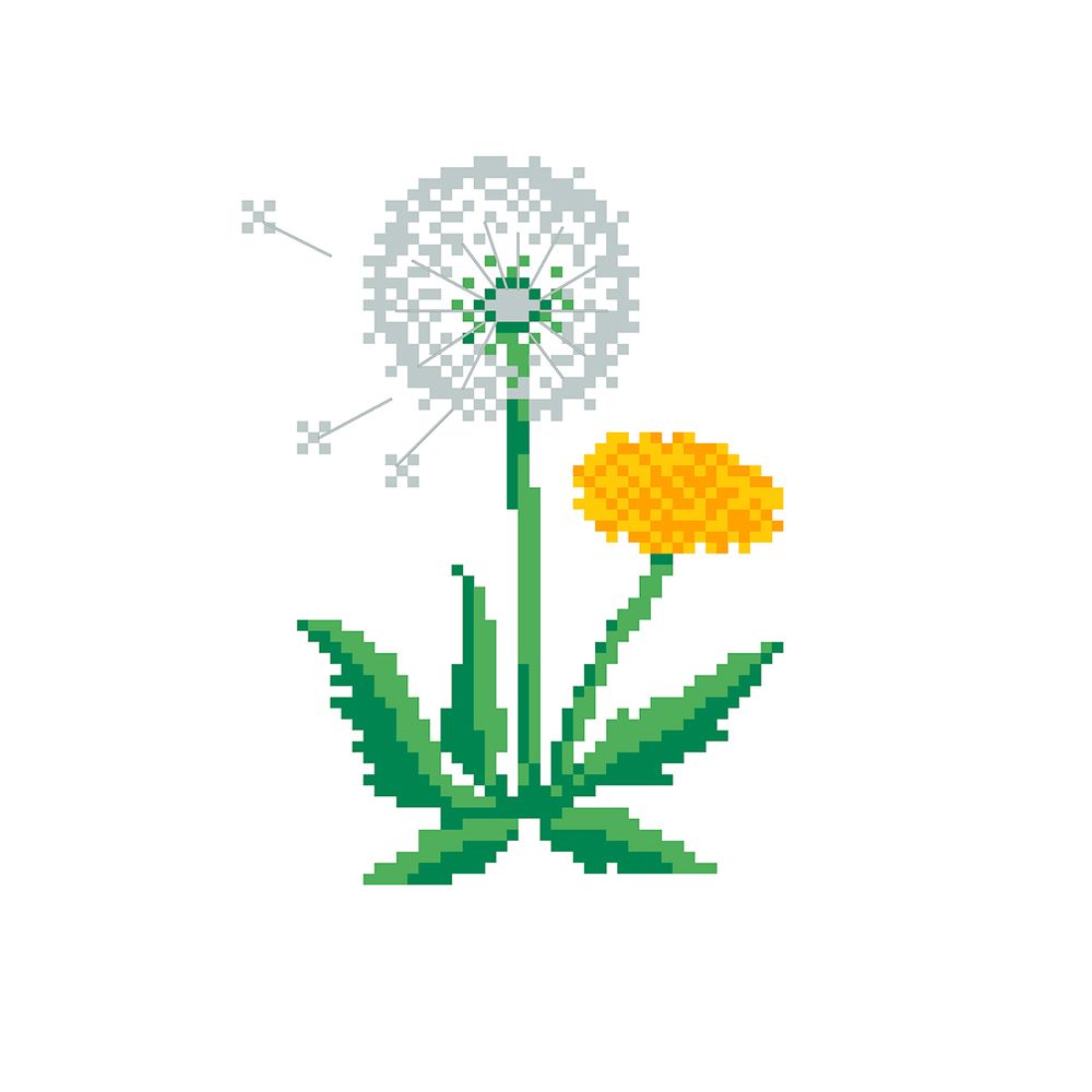 Набор для вышивания нитками Hobby&Pro Kids, Одуванчик 19х19см