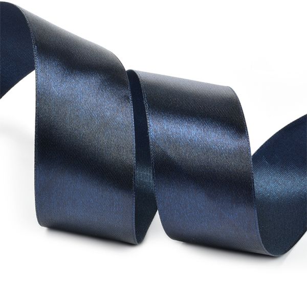 Лента атласная 1-сторонняя 38.0 мм / 27.4±2 метров, 3168 т.синий, Ideal