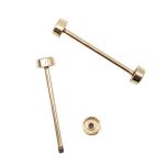 Шпилька для сумки металл L-40мм/10мм с таблеткой ⌀10мм, золото ГР, 66782, 10 шт