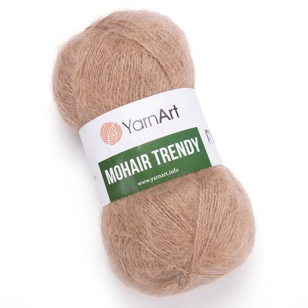 Пряжа YarnArt (ЯрнАрт) Mohair trendy / уп.5 мот. по 100 г, 220м, 116 кофе с молоком