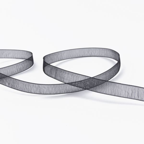 Лента капроновая (органза) 10.0 мм / 22.8±1 метра, 112 черный, Blitz OR-10